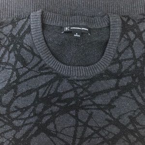 nwot inc black & gray raised pattern sweater